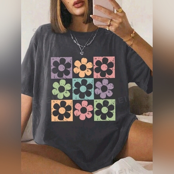 SHEIN Tops - OVERSIZE FLORAL PRINT WOMEN SHEIN SHIRT NWT